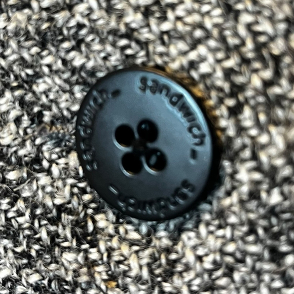 Sandwich Tweed Utility Blazer Jacket Black/White (EU 40/US 8-10) - Picture 6 of 15